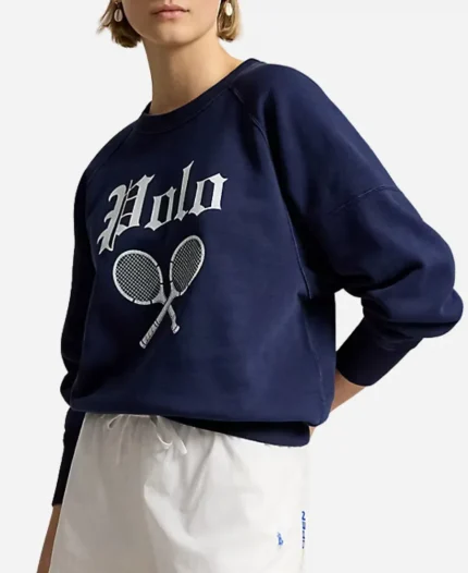 Polo Ralph Lauren US Open Slub Crewneck Navy Fleece Sweatshirt 