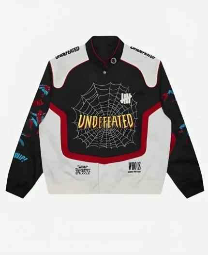  Undefeated x Spider-Man FW26 Varsity Jacket - Black & White