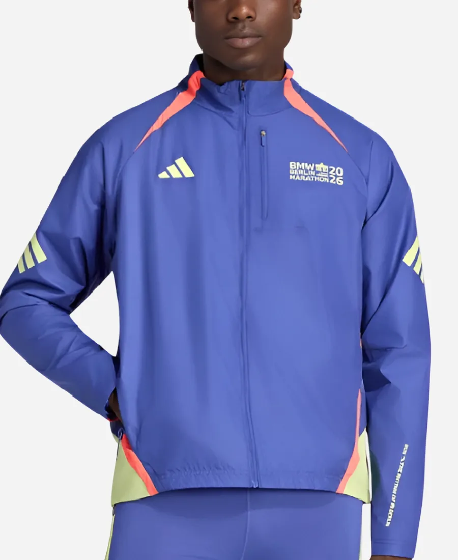 Unisex Adidas Berlin Marathon 2026 Legends Blue Jacket Adidas Berlin Marathon 2026 Legends Jacket
