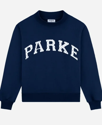 Parke Polka Dot Letter Varsity Sweatshirt