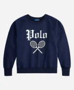 US Open Slub Crewneck Navy Fleece Sweatshirt 