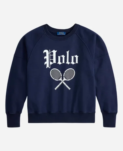 US Open Slub Crewneck Navy Fleece Sweatshirt 
