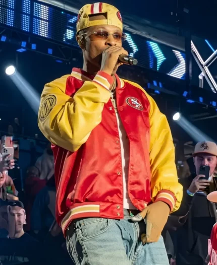 Usher Levi’s Stadium 49ers Red & Yellow Bomber Jacket