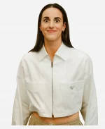 WNBA All-Star Caitlin Clark Prada White Jacket