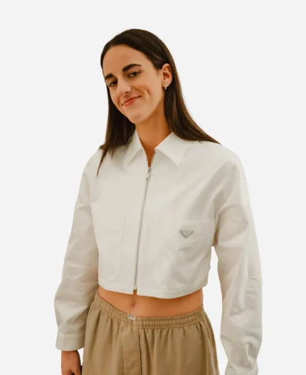 WNBA All-Star Indiana Fever vs Dallas Wings 2026 Caitlin Clark Prada White Jacket