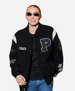 WNBA All-Star Game 2026 Paige Bueckers Coach Black Varsity Jacket