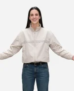 WNBA Indiana Fever vs Chicago Sky Caitlin Clark Beige Track Jacket