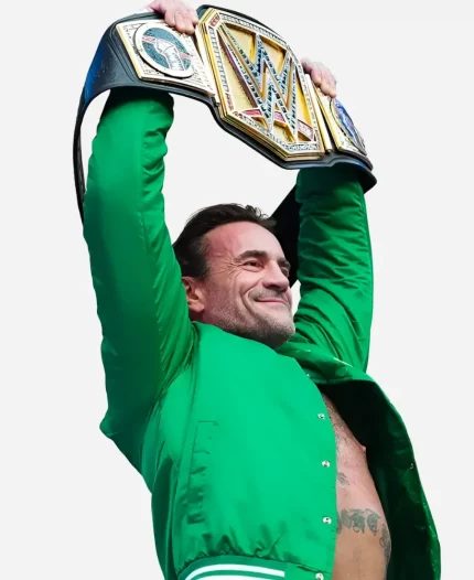 WWE SummerSlam 2026 CM Punk Green Bomber Jacket
