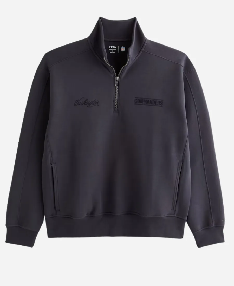 Washington Commanders Abercrombie & Fitch Half-Zip Sweatshirt Unisex Washington Commanders Abercrombie & Fitch Grey Half-Zip Sweatshirt