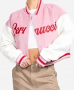 Cernucci Baby Pink Varsity Bomber Jacket