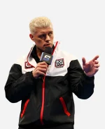 World Wrestling Entertainment SmackDown 2026 Cody Rhodes Black & White Satin Jacket 