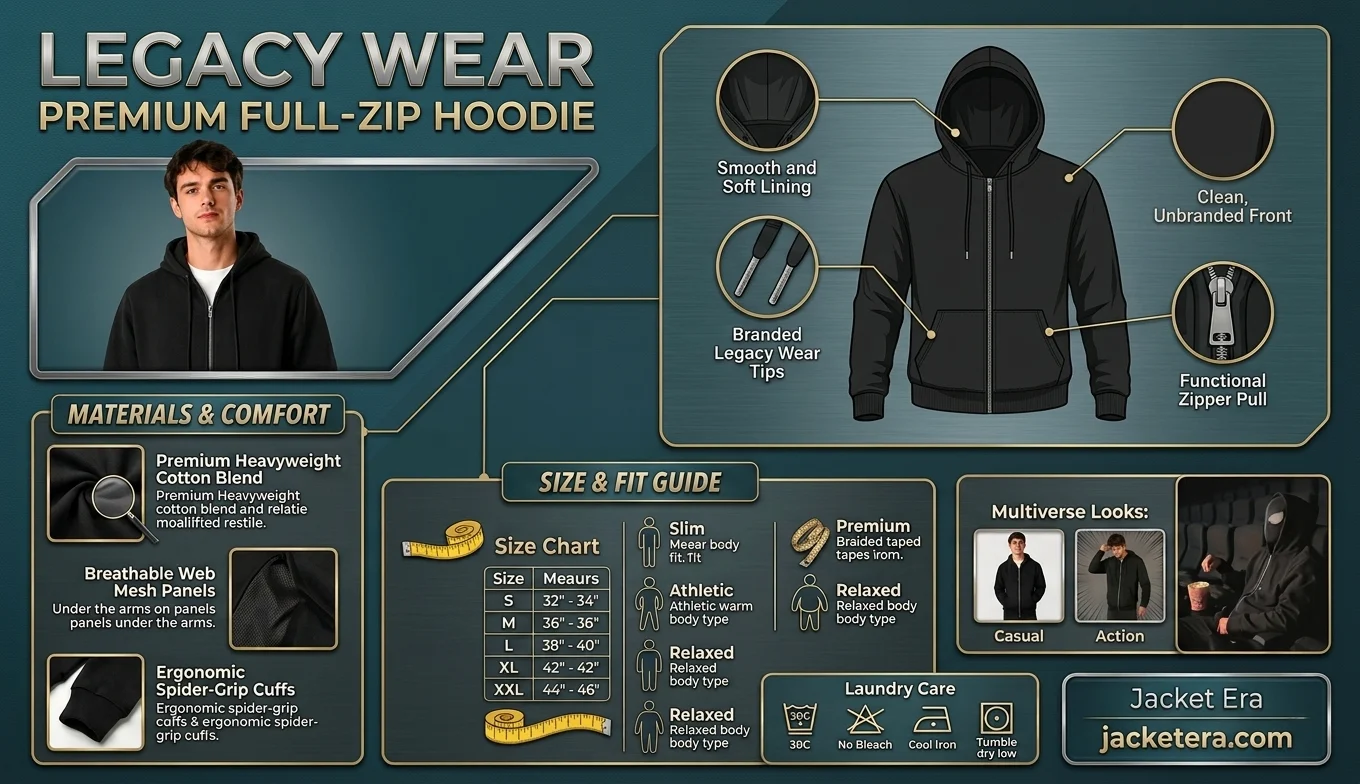 legacy wear spiderman 2026 Black hoodie