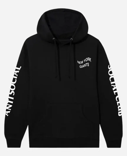 Unisex AntiSocialSocialClub x NFL New York Giants Impact Blossom Black Hoodie
