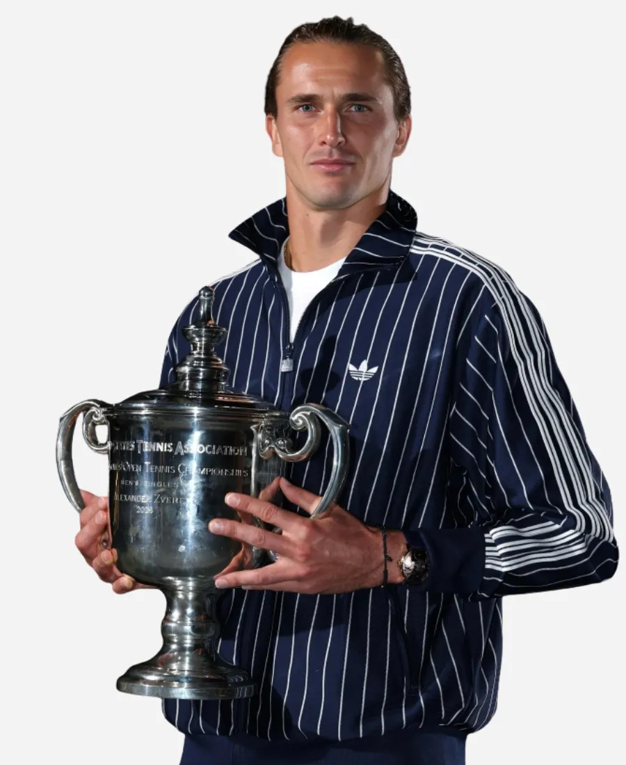 Adidas Alexander Zverev NYC 2026Â Final Winner Navy Blue Track Jacket Adidas Alexander Zverev NYC Final Winner Navy Blue Track Jacket