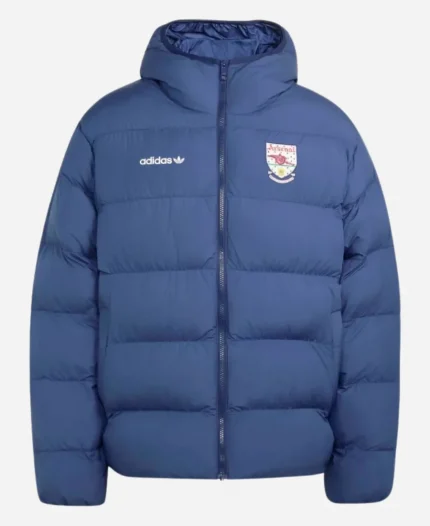 Adidas Arsenal 26&27 EQT Blue Hooded Puffer Jacket