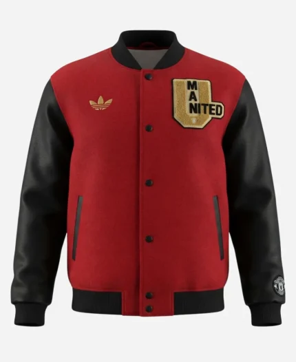 Adidas MUFC 2026 Red Varsity Jacket