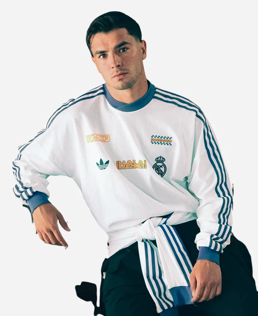 Adidas Real Madrid 2627 Lifestyler T-Shirt Adidas Real Madrid 2627 Lifestyler White Long-Sleeve T-Shirt
