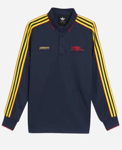 Adidas SPZL x Arsenal F.C. 2026 Long-Sleeve Navy Blue Polo Shirt