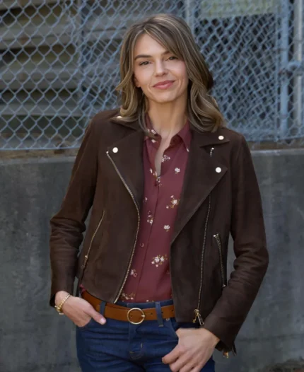 Aimee Teegarden Love Finds You Suede Jacket