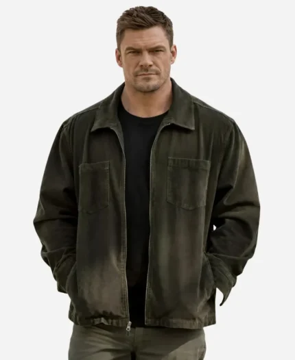 Alan Ritchson Reacher S04 Olive Green Jacket