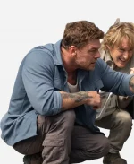 Alan Ritchson The Runner Hank Malone Blue Cotton Jacket