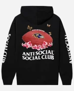 Baltimore Ravens AntiSocialSocialClub x NFL Black Impact Blossom Hoodie