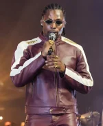 Asake God We Trust Tour Purple Leather Jacket