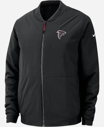 NFL Team Nike Atlanta Falcons 2026 Sideline Black Bomber Jacket