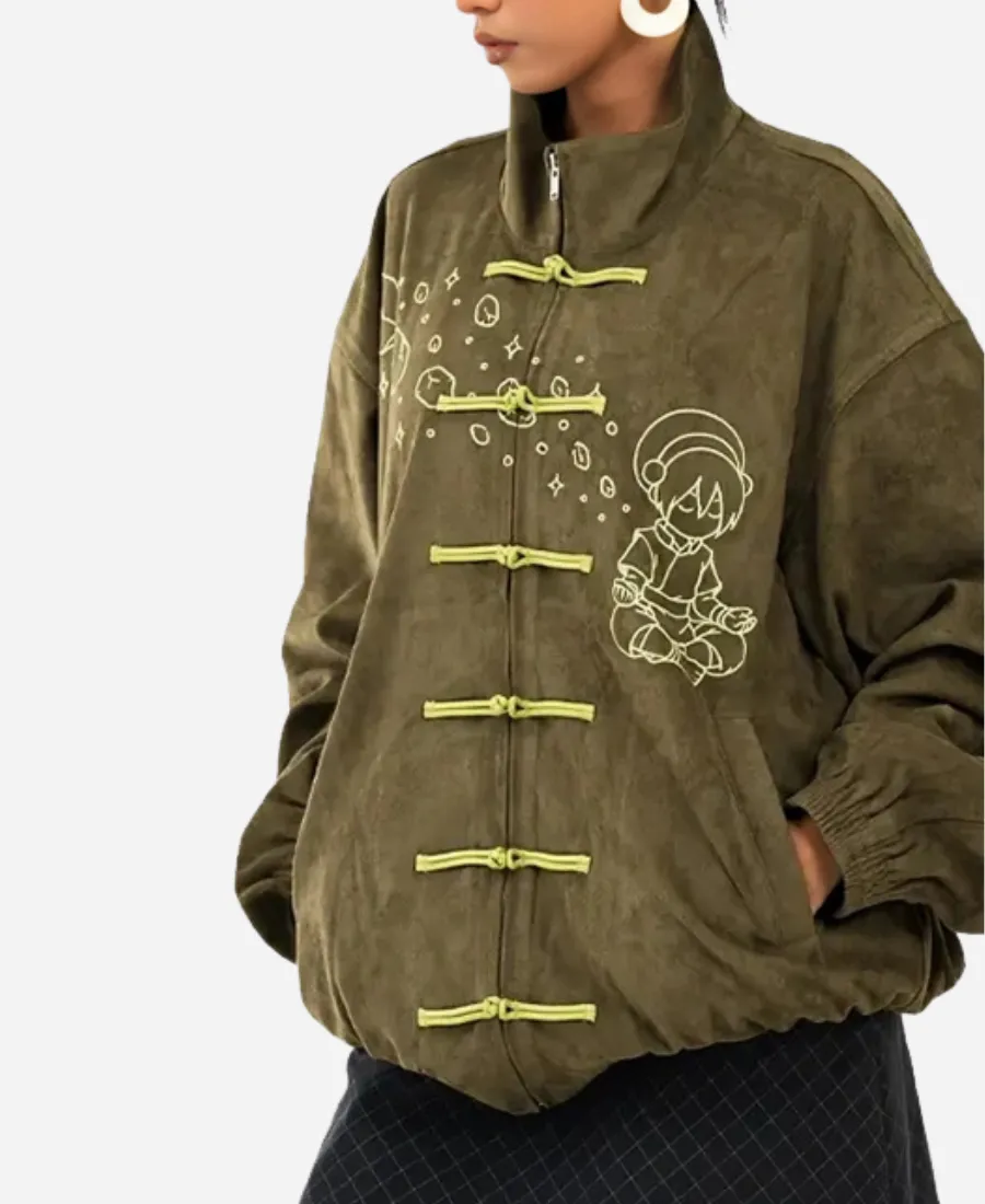 Avatar x Neptun Chinese Green Suede Jacket Avatar x Neptun 2026 Chinese Green Suede Jacket