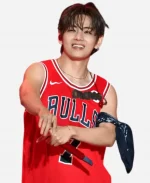 BTS Taehyung Chicago Bulls Red Jersey