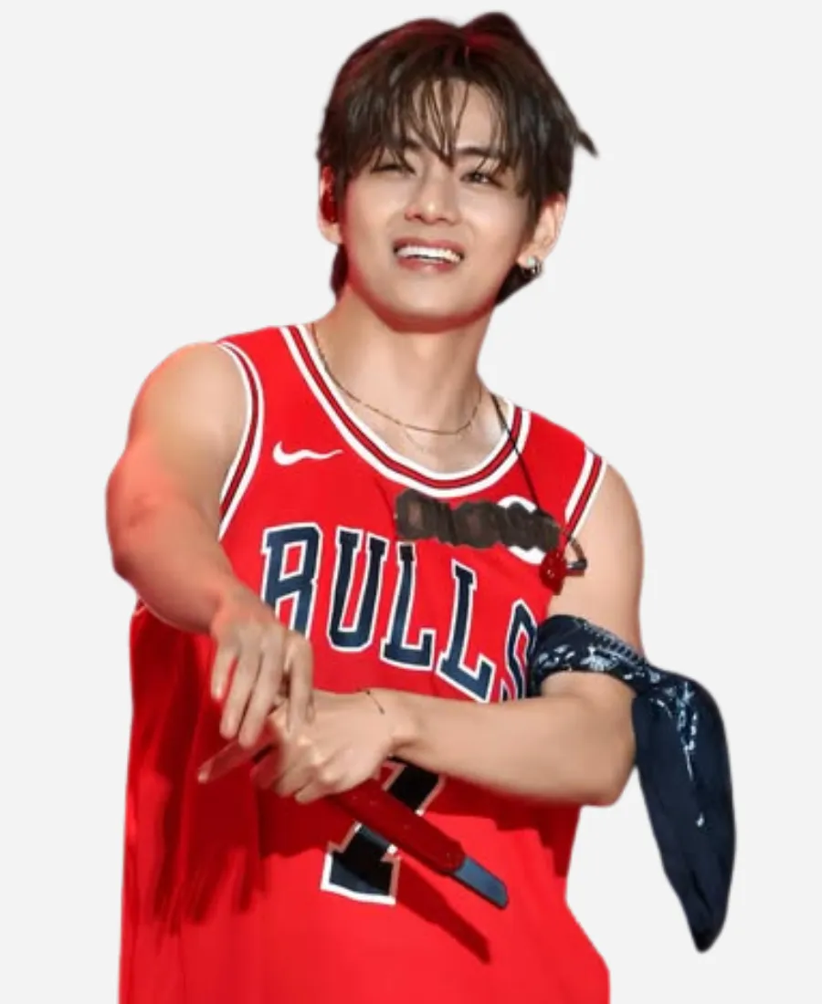 BTS Taehyung Chicago Bulls Jersey BTS Taehyung Chicago Bulls Red Jersey