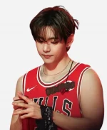 BTS Taehyung Chicago Bulls Sleeveless Red Jersey