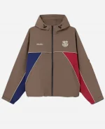 Unisex Barcelona FC 2026 Pulse Collection Brown Full Zip Hooded Jacket