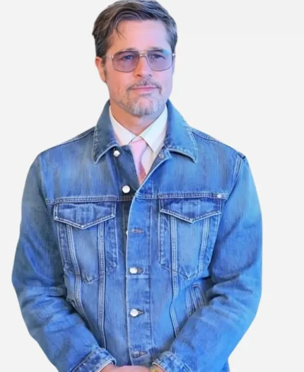 Brad Pitt 74th Sebastián International Film Festival Spain Blue Denim Jacket