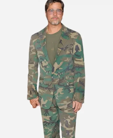 Brad Pitt Heart of the Beast Premiere 2026 Green Military Suit