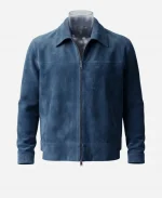 Brad Pitt San 74th San Sebastián International Festival Blue Suede Jacket