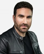 Brett Goldstein Ted Lasso S04 Roy Kent Black Leather Racer Jacket