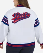 Buffalo Bills Erin Andrews White Sweatshirt Jacket
