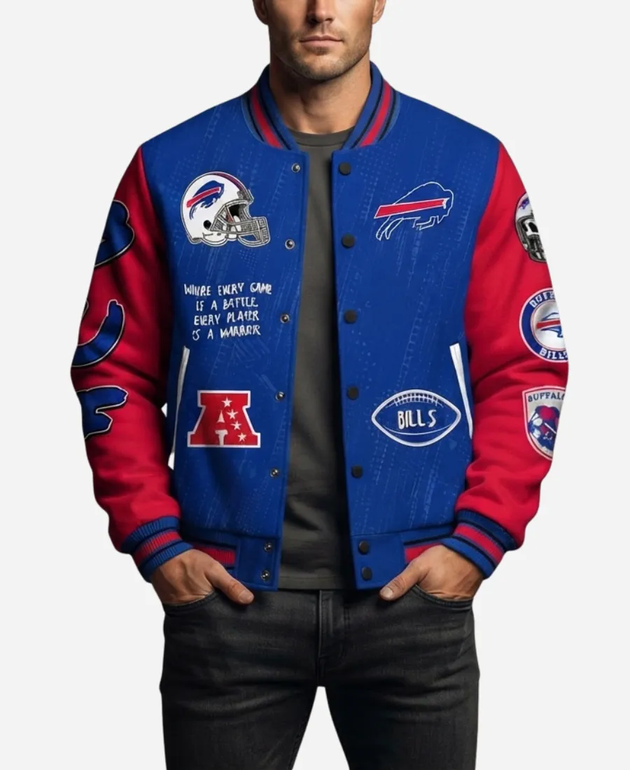Buffalo Bills NFL Conquer Every Field Varsity Jacket Buffalo Bills NFL 2026 Conquer Every Field Varsity Jacket