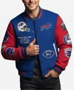 Buffalo Bills National Football League Conquer Every Field Blue Varsity Jacket