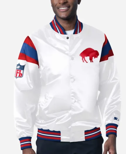 Buffalo Bills 2026 Throwback Starter Satin Varsity Jacket