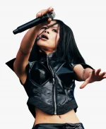 Rolling Loud 2026 Molly Santana Black Leather Vest
