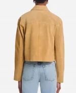 Carol’s Laenne Season 02 Kristen Johnston Tan Suede Cropped Jacket