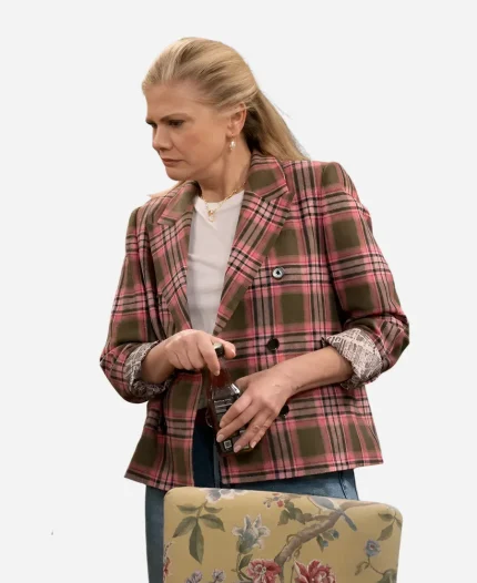 Carol’s Leanne Season 02 Kristen Johnston Pink & Green Plaid Blazer