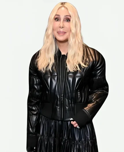 NYFW Event Cher Black Leather Jacket