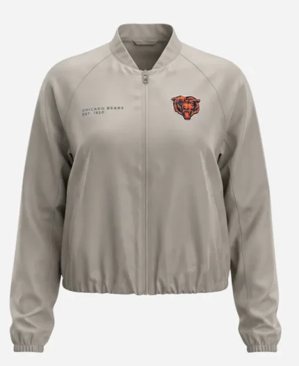 Chicago Bears 2026 Lululemon Downtown Tan Breezily Beige Bomber Jacket