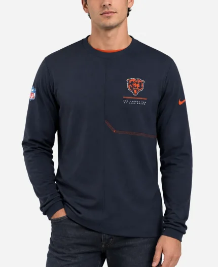 Nike Chicago Bears 2026 Sideline Dri-FIT Coach Long-Sleeve T-Shirt
