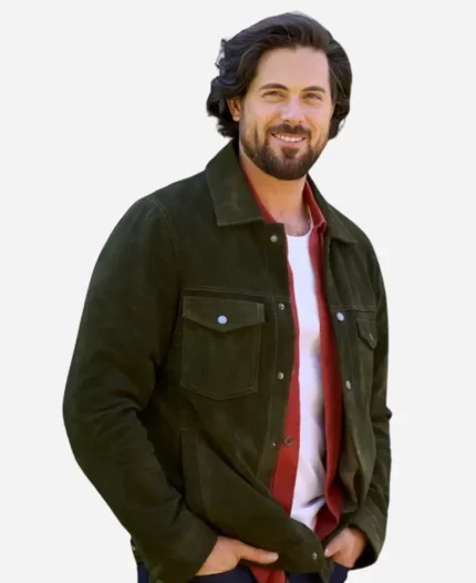 Chris McNally Love Finds You 2026 Jack Green Suede Leather Jacket