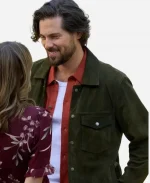 Chris McNally Love Finds You Jack Green Suede Leather Jacket
