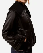 Calvin Klein Faux Leather Bomber Jacket